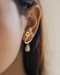 Calligraphed Letter Earrings ع